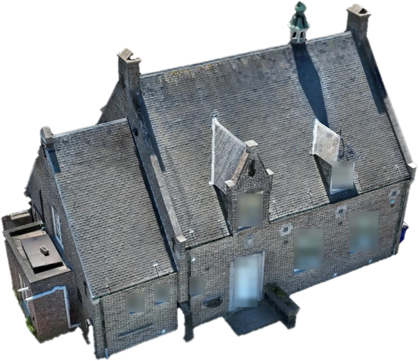 3D-Modell eines Gebäudes – Gebäudeinspektion per Drohne